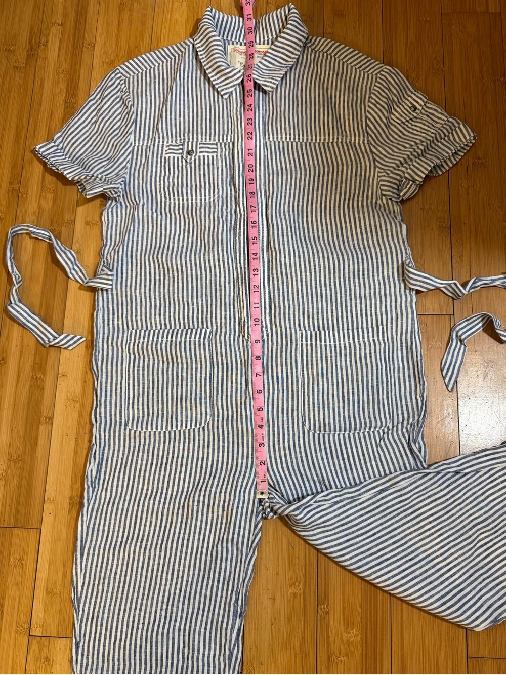 NWOT Anthropologie Cartonnier Linen Railroad Jumpsuit Size S - Picture 10 of 15